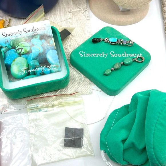 Set of Two 💙 Sincerely Southwest Sterling Silver Turquoise Pendants - Picture 2 of 16